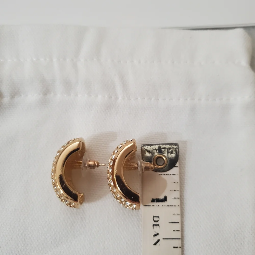 Christian Dior Gold Bling Dome Earrings